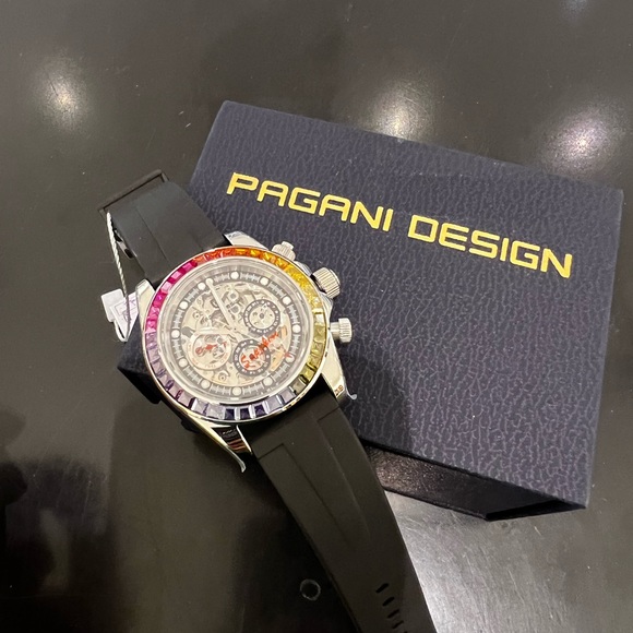 Pagani design automatic rubber strap watch mens - Picture 2 of 12